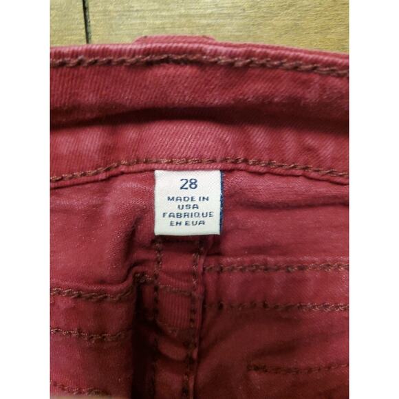 True Religion World Tour Burgandy Jeans Size 28X30 Made USA 🇺🇸 - Picture 3 of 7
